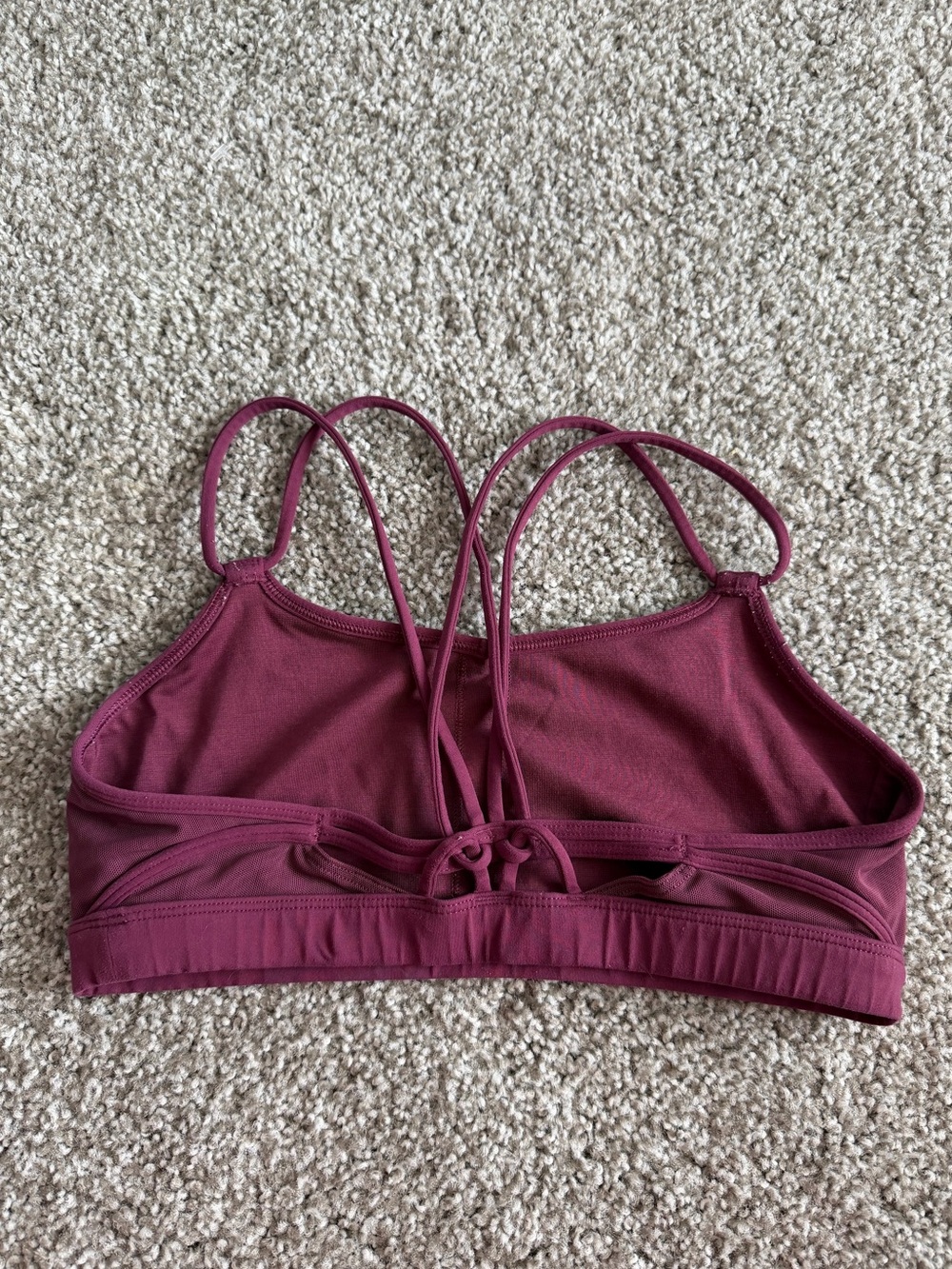 lululemon athletica Strappy Sports Bra - Deep Wine Size 6 NO EXTERIOR LOGO